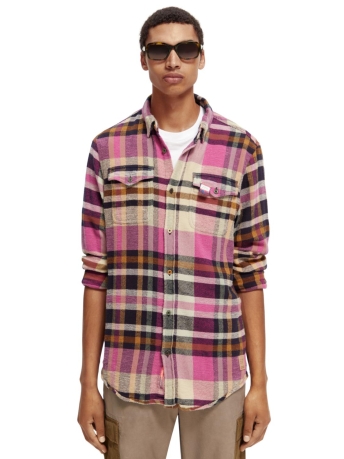 Scotch & Soda Overhemd REGULAR FIT CHECKED BRUSHED FLANEL 169732 0217