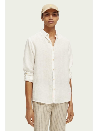 Scotch & Soda Overhemd LINEN SHIRT WITH SLEEVE ROLL UP 171612 0006