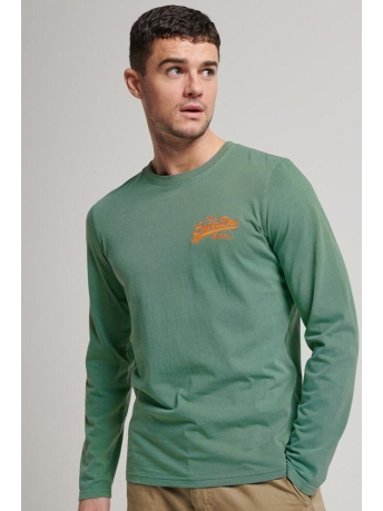 Superdry T-shirt VINTAGE VL NEON LS TOP M6010709A GALVANISED GREEN