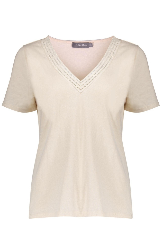 T SHIRT FANCE KNIT TAPE 32081 47 Sand