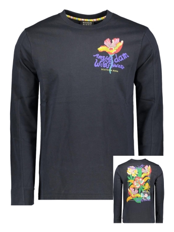 Scotch & Soda T-shirt SUMMER GRAPHIC LONG SLEEVE TEE 171677 0008