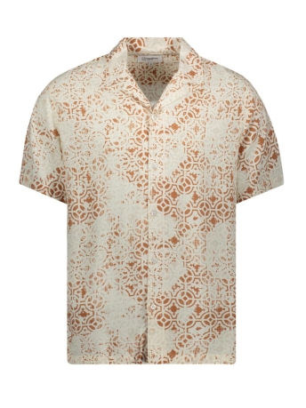 Haze & Finn Overhemd RESORT SHIRT PRINTED MC19 0163 MOORISH CORK