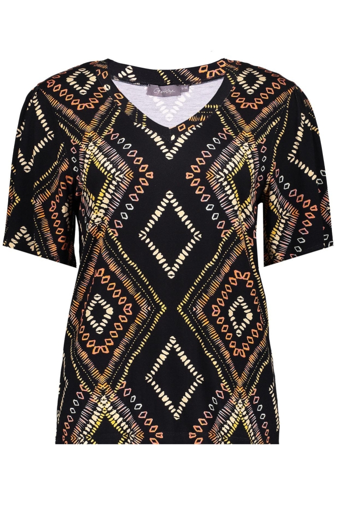 TOP ALLOVER PRINT 32025 60 JAZZ Black/Orange