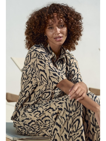 Kaffe Blouse KACRITI SHIRT 10507504 104228 Sand/ Black Graphic