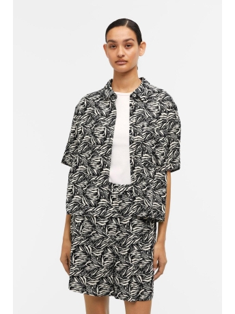 Object Blouse OBJFRIGG 2/4 SHIRT 127 23041911 Cloud Dancer/Graphic