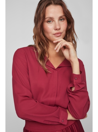Vila Blouse VILUCY L/S SHIRT - NOOS 14044253 BEET RED