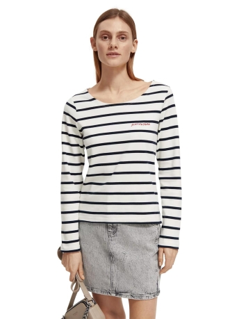 Scotch & Soda T-shirt BRETON STRIPED LONGSLEEVE T SHIRT 173271 4302
