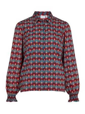 Vila Blouse VIZINO ZIN L/S SHIRT/LC 14094177 Moroccan Blue/Zin