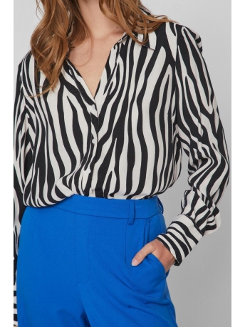 Vila Blouse VIFINI BUTTON L/S SHIRT - NOOS 14086141 BLACK/ELINO