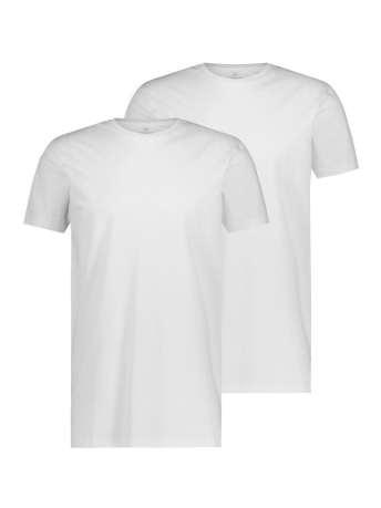 Twinlife T-shirt 2 PACK O NECK LONG LENGTH TW00510LL TRAVIS 100 WHITE