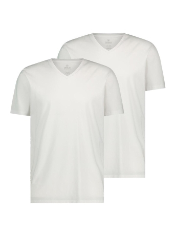 Twinlife T-shirt 2 PACK V NECK LONG LENGTH TW00511LL JEREMY 100 WHITE