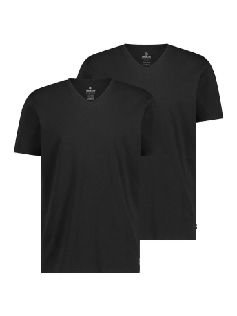 Twinlife T-shirt 2 PACK V NECK LONG LENGTH TW00511LL JEREMY 900 BLACK