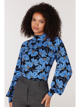 Juffrouw Jansen T-shirt JUNE W23 VF197 JERSEY PRINT TOP 000982 BLACK BLUE