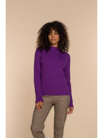 Geisha Trui RIBGEBREIDE TRUI 34588 14 Purple