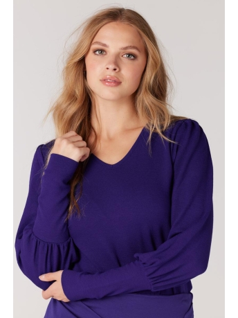 Juffrouw Jansen T-shirt CREPE JERSEY TOP EVIE W23 CJ103 000200 PURPLE