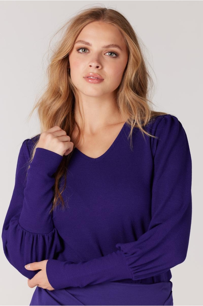 CREPE JERSEY TOP EVIE W23 CJ103 000200 PURPLE