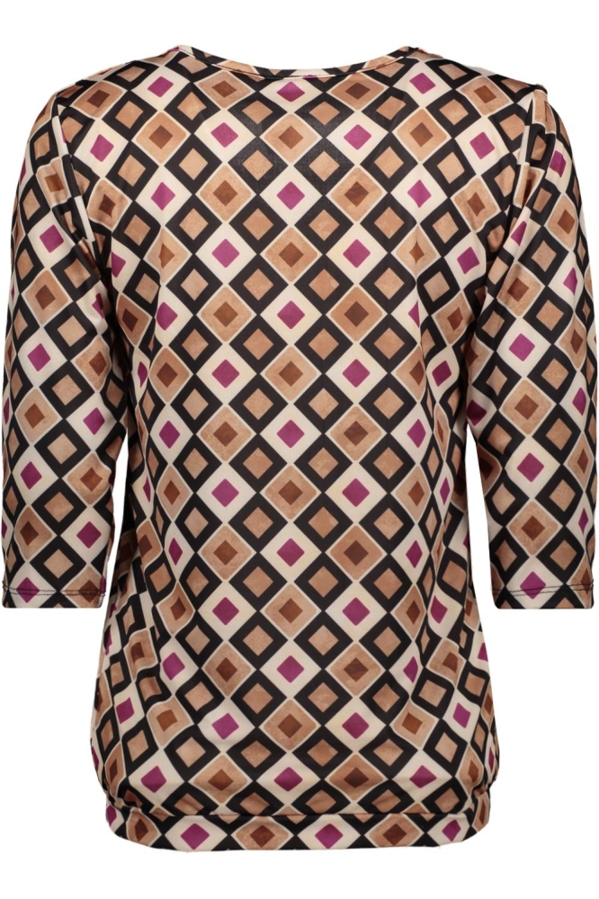 SHIRT V 3418 BLOCK FUCHSIA