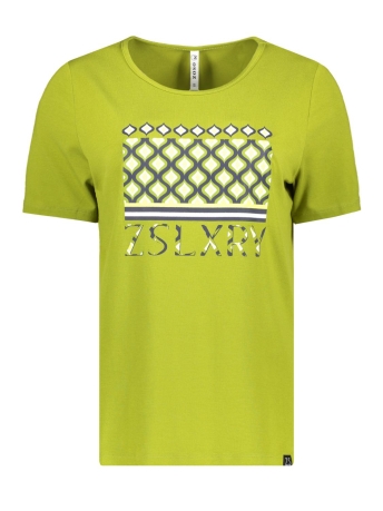Zoso T-shirt HAILEY TSHIRT WITH ARTWORK 234 0074 OLIVE
