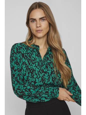 Vila Blouse VIKARMA L/S SHIRT 14096536 Ultramarine Gre/Graphic