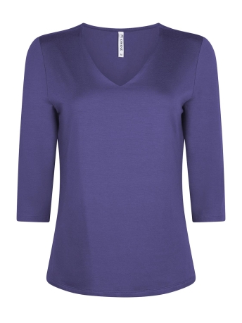Zoso T-shirt LYAN LUXURY V NECK SHIRT 234 0044 PURPLE