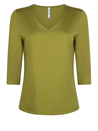 Zoso T-shirt LYAN LUXURY V NECK SHIRT 234 0074 OLIVE