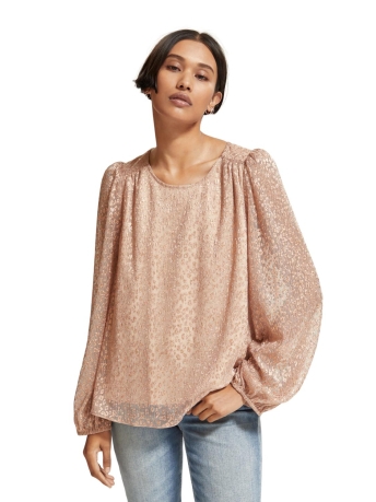 Scotch & Soda Blouse METALLIC BALLOON SLEEVE DRAPEY BLOUSE 174854 6843