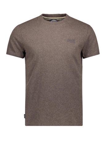 Superdry T-shirt ESSENTIAL LOGO EMB TEE M1011245A 1BL COCOA BROWN MARL