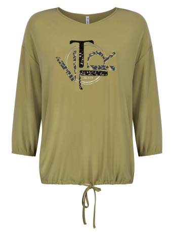 Zoso T-shirt MICKY SHIRT WITH PRINT 234 0074 OLIVE