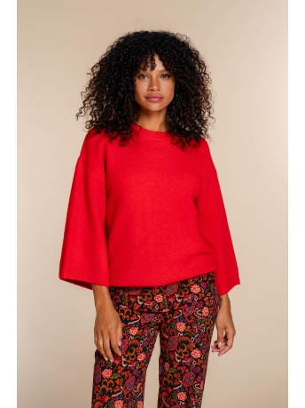 Geisha Trui TRUI MET VLEERMUIS MOUW 34861 14 Hot coral