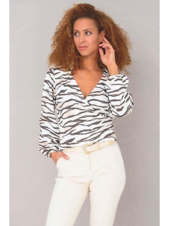Maicazz T-shirt HAGAR TOP WI23 60 407 ZEBRA BROWN D5
