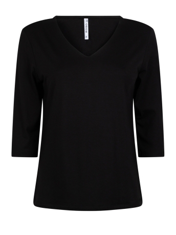 Zoso T-shirt LYAN LUXURY V NECK SHIRT 234 0000 BLACK