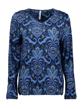 Zoso T-shirt NAOMI PRINTED SHIRT 235 0141 BLUE/BLACK