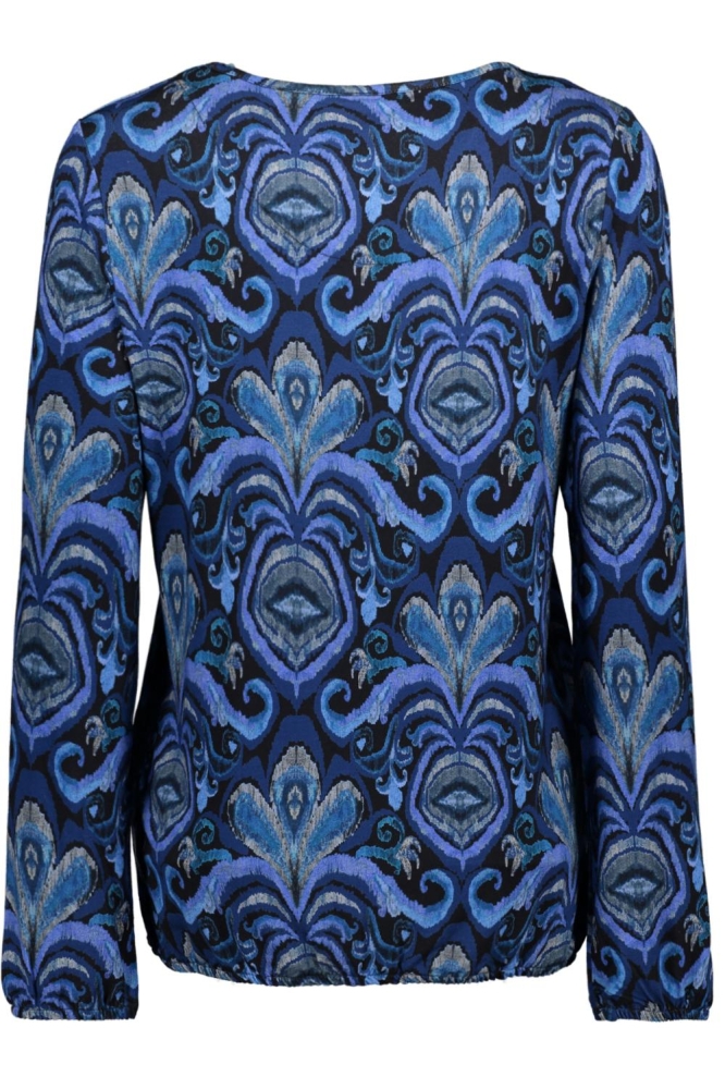 NAOMI PRINTED SHIRT 235 0141 BLUE/BLACK