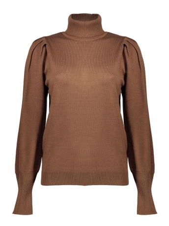 Geisha Trui GEBREIDE TRUI MET POFMOUWEN 34587 14 COGNAC