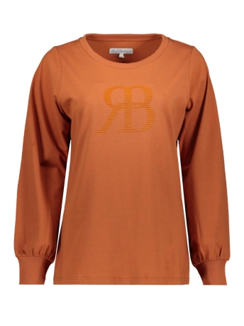 Red Button T-shirt TEMMY RB FLOCK SRB4123 BURNT ORANGE