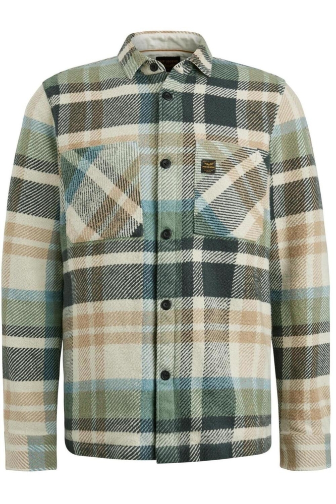 PME legend beige heren overhemd | Vooraanzicht