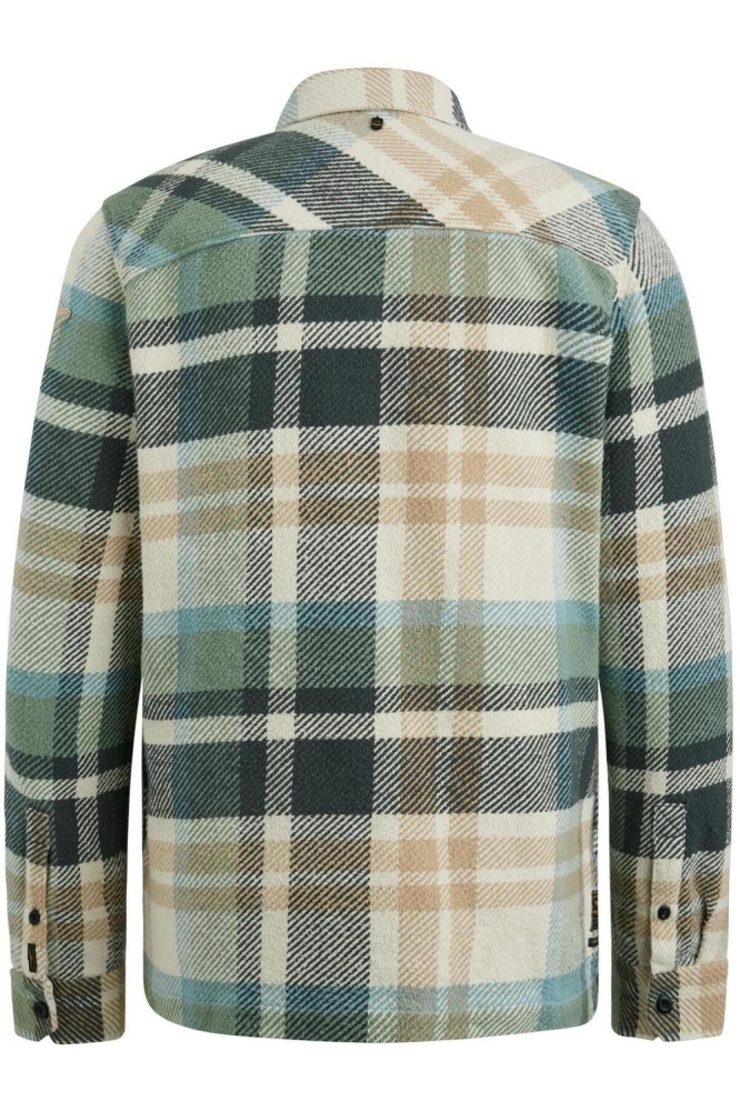 PME legend beige heren overhemd | Achteraanzicht