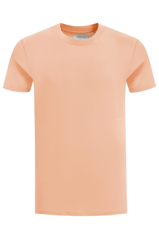 REGULAR FIT TRIANGLE T SHIRT 24010105 50 CORAL