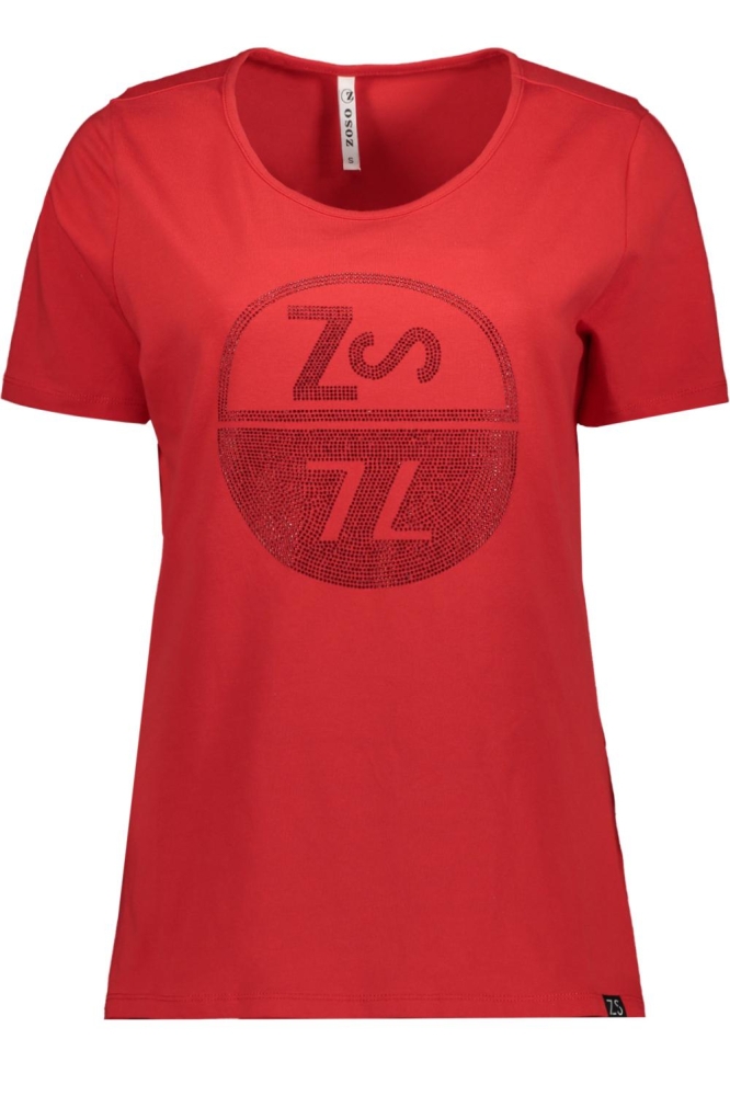 DESTINY T SHIRT WITH STUDS 241 0019 RED
