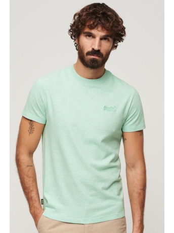 Superdry T-shirt ESSENTIAL LOGO EMB TEE M1011245A LIGHT MINT GREEN MARL