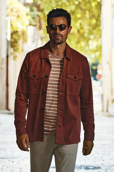 Vanguard oranje heren overhemd | Sfeerbeeld, In situatie