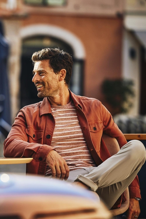 Vanguard oranje heren overhemd | Sfeerbeeld, In situatie