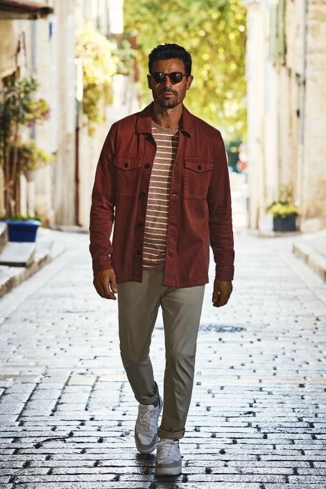 Vanguard oranje heren overhemd | Sfeerbeeld, In situatie