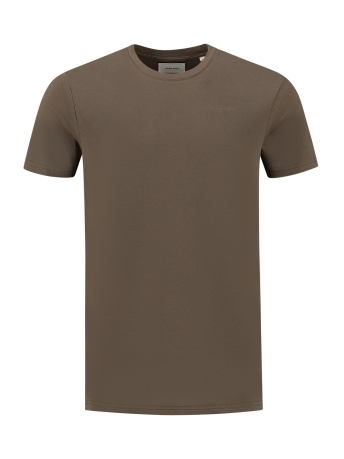 Pure Path T-shirt PIQUE TSHIRT WITH EMBROIDERY 24010121 49 BROWN