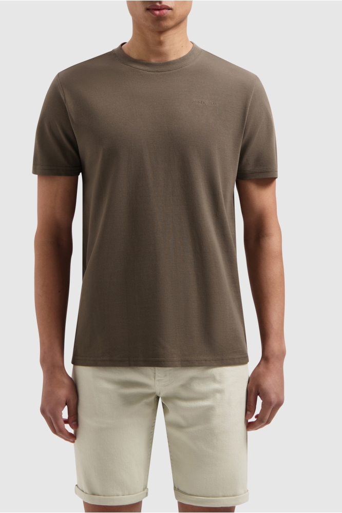 PIQUE TSHIRT WITH EMBROIDERY 24010121 49 BROWN