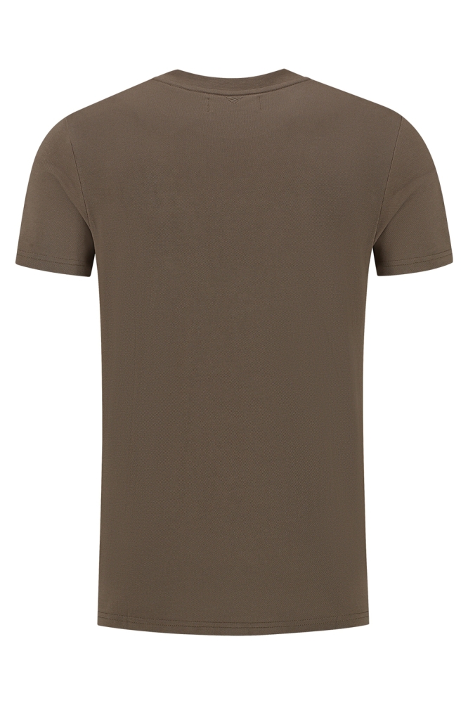 PIQUE TSHIRT WITH EMBROIDERY 24010121 49 BROWN