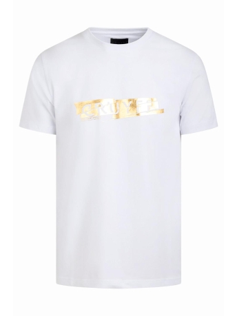 Cruyff T-shirt SENTIDO TEE CA241025 160 WHITE/GOLD