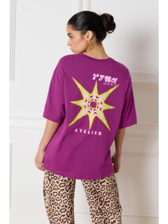 Refined Department T-shirt MAGGY OVERSIZED T SHIRT R2405711555 801 PURPLE