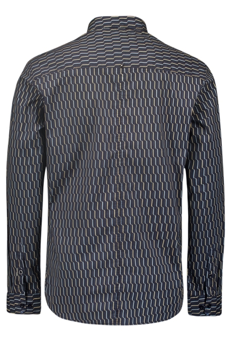 NO-EXCESS shirt stretch allover printed