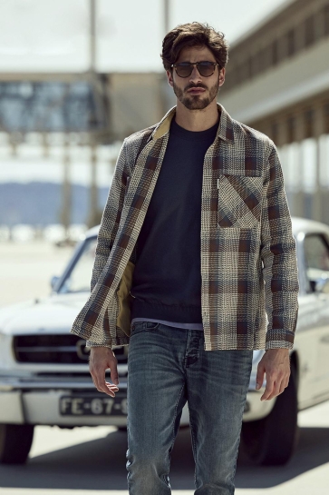 Cast Iron Overhemd OVERSHIRT MET STRUCTUUR WEAVE CSI2408210 8063